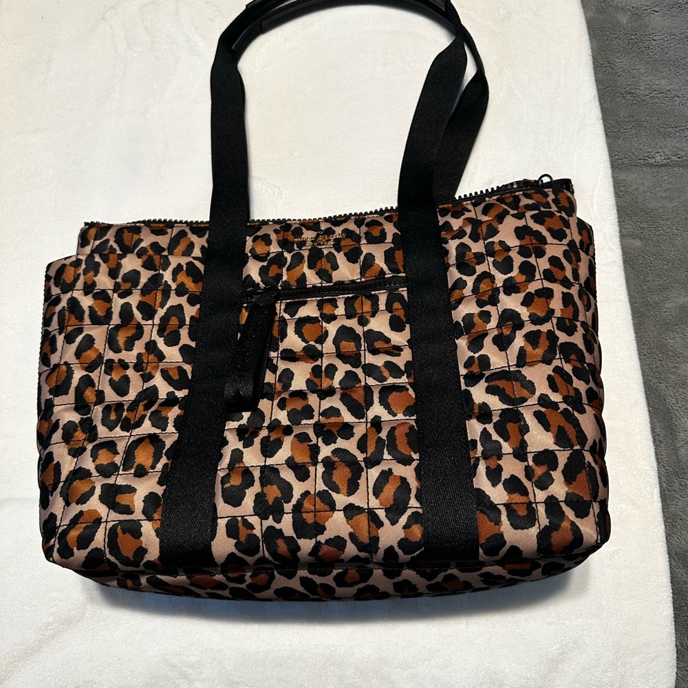 Kate Spade Leopard Print Tote with Black Straps